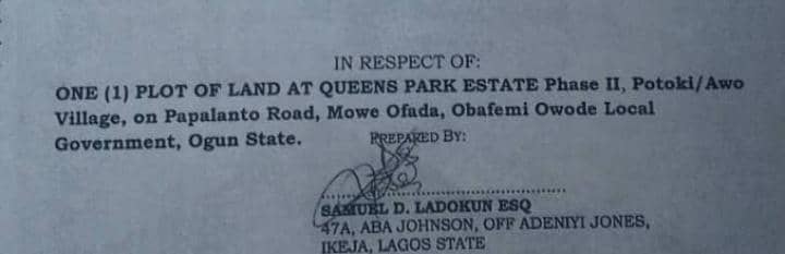 600sqm plot of land for sale at Queens Park Estate, Mowe Ofada For Sale in at Queens park estate mowe ofada Ofada Ogun photo 2