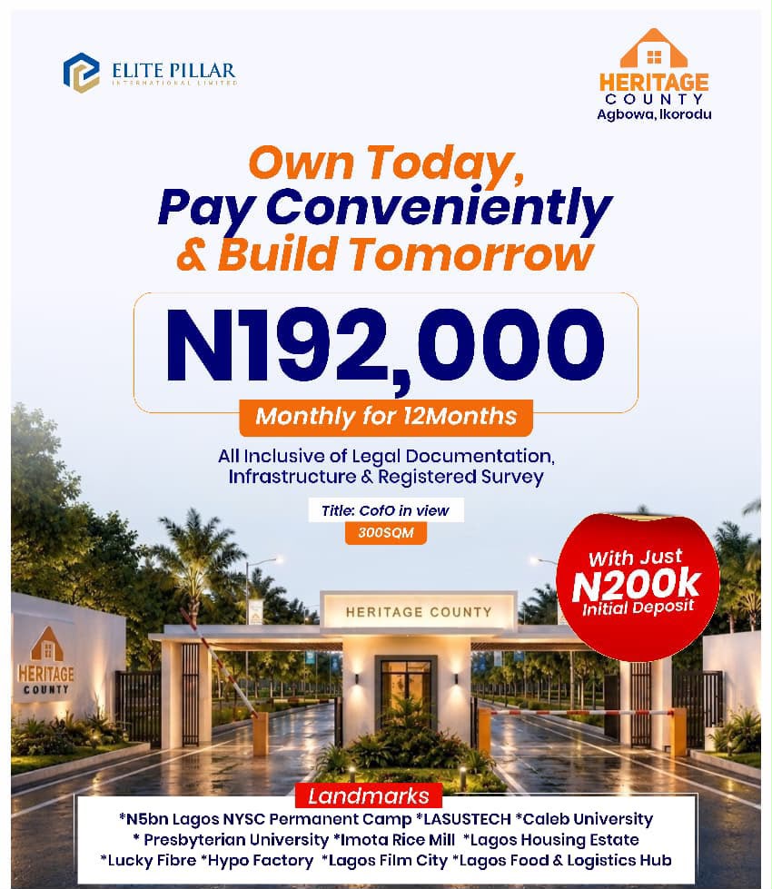 Heritage County Land Investment in Agbowa Ikorodu For Sale in at Agbowa Ikorodu Agbowa Lagos photo 1
