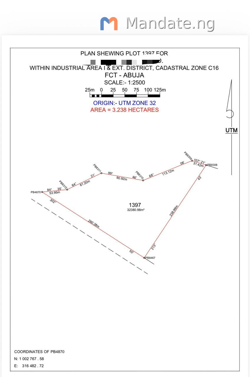 3.2 Hectares of Land for Sale in Idu Cadastral District, Abuja For Sale in Idu Cadastral District, Abuja Idu Industrial FCT photo 1
