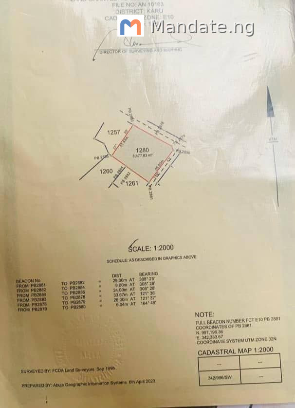 3,477.83sqm Residential Land for Sale in Karu District, Abuja For Sale in near Karu Bridge, just a few metres from the expressway, Abuja Karu District Karu FCT photo 1
