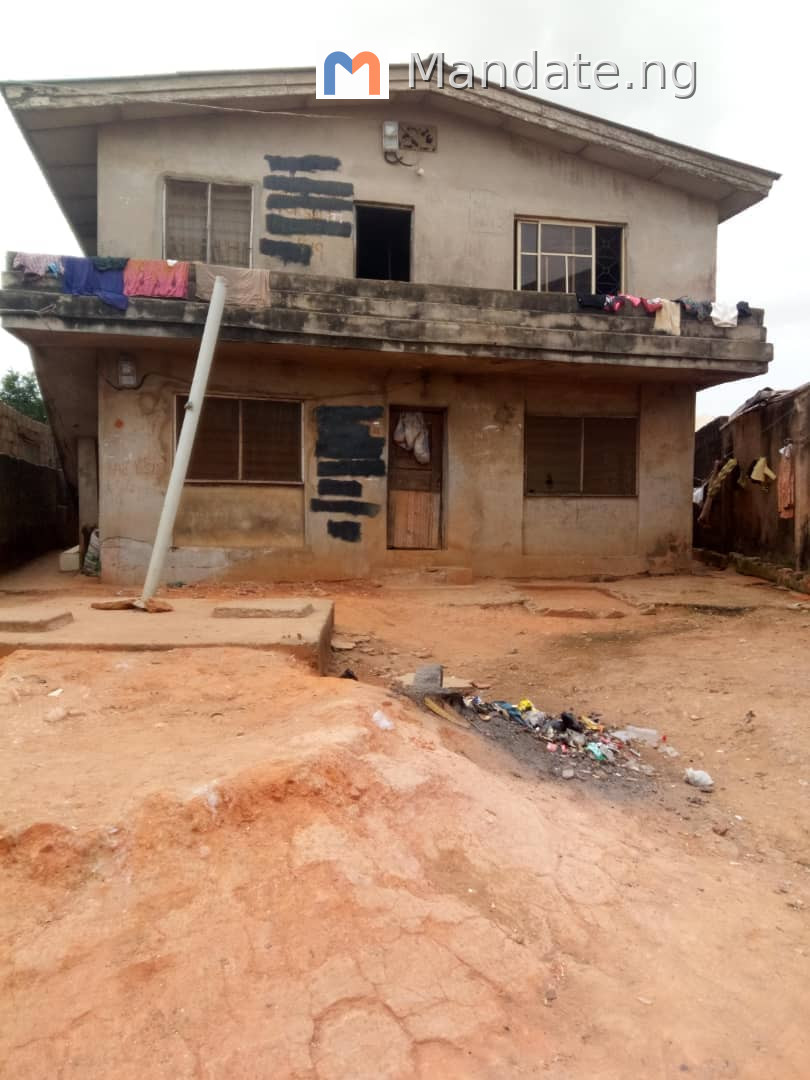 Standard 3 bedroom and a room self on half plot in Ejigun Ikola For Sale in in ejigun Ikola Ikola Lagos photo 1