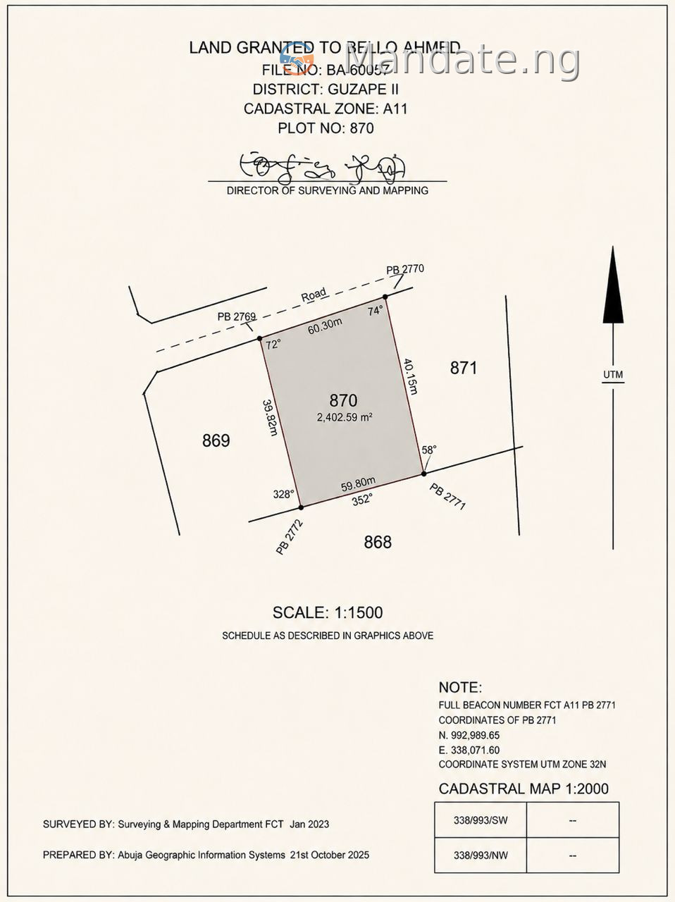 Residential land for sale in Guzape Bala For Sale in in Guzape Bala Guzape Guzape District FCT photo 3