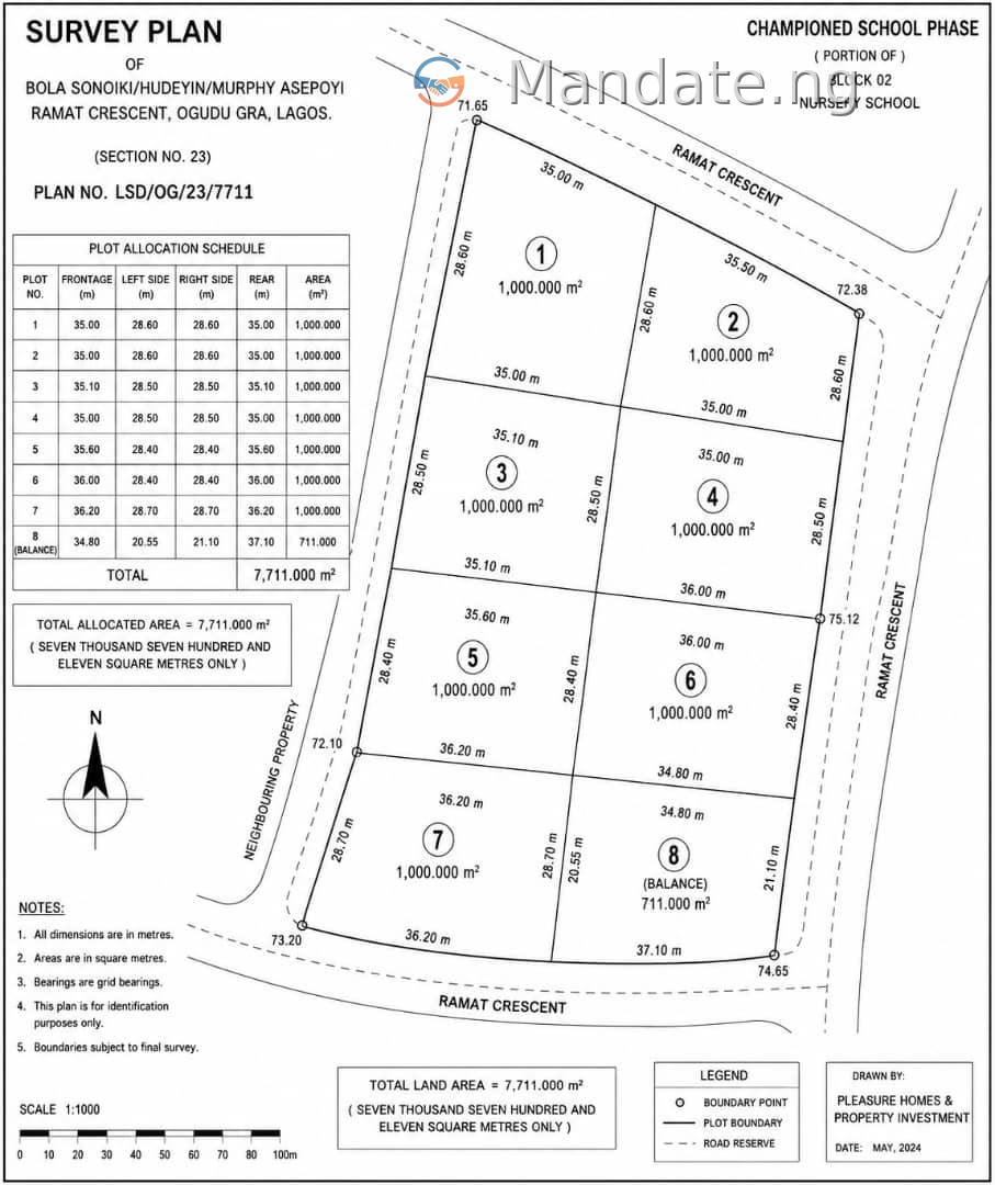 Land for Sale at Ramat Crescent, Ogudu GRA, Lagos For Sale in Ramat Crescent, Ogudu GRA Ogudu GRA Ogudu GRA Lagos photo 3