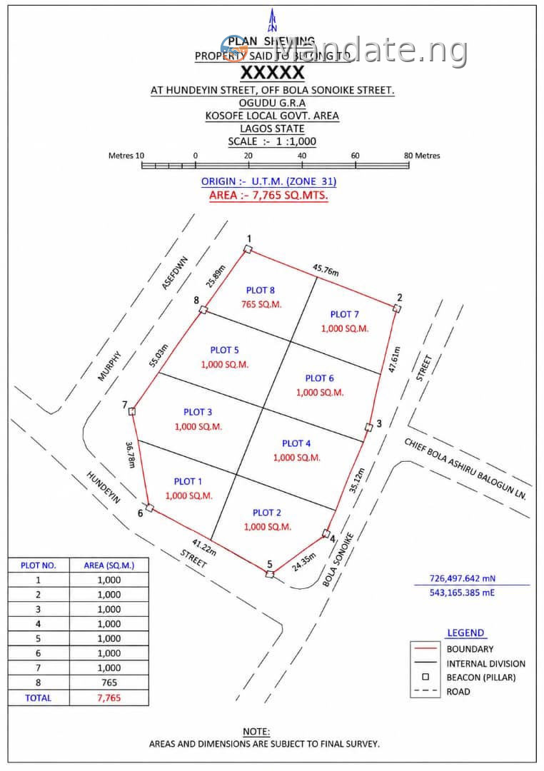 Prime Residential Land Measuring 7,765 sqm in Ogudu GRA, Lagos For Sale in Ramat Crescent, Ogudu GRA, Lagos Ogudu GRA Ogudu GRA Lagos photo 1
